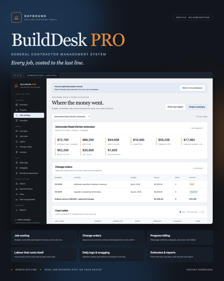 BuildDesk Pro