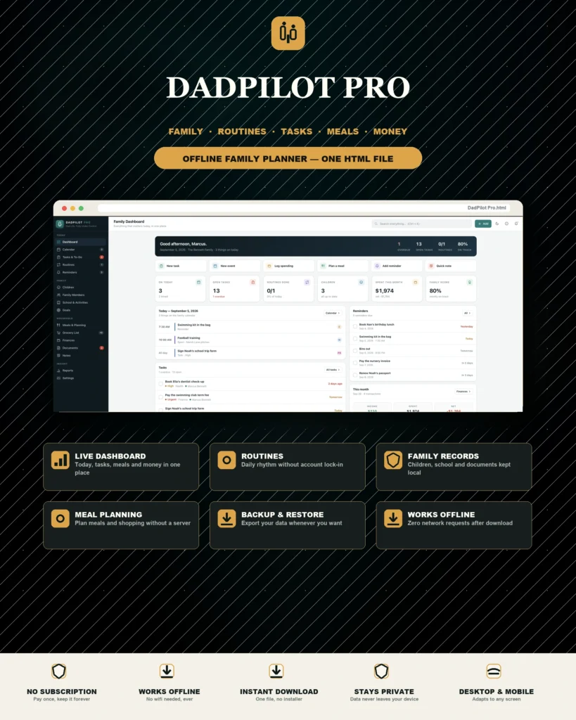 DadPilot Pro — an overview of what the app does