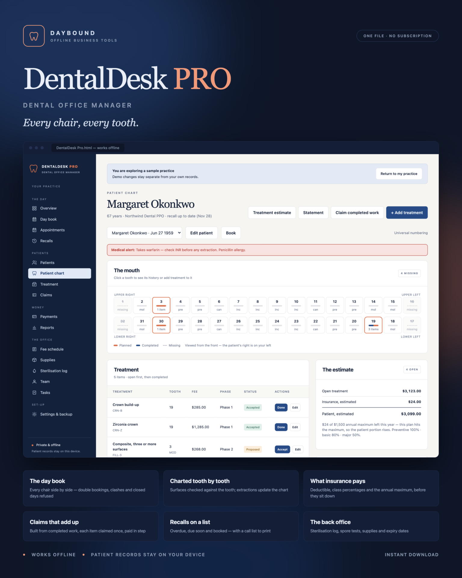 DentalDesk Pro - an overview of what the app does