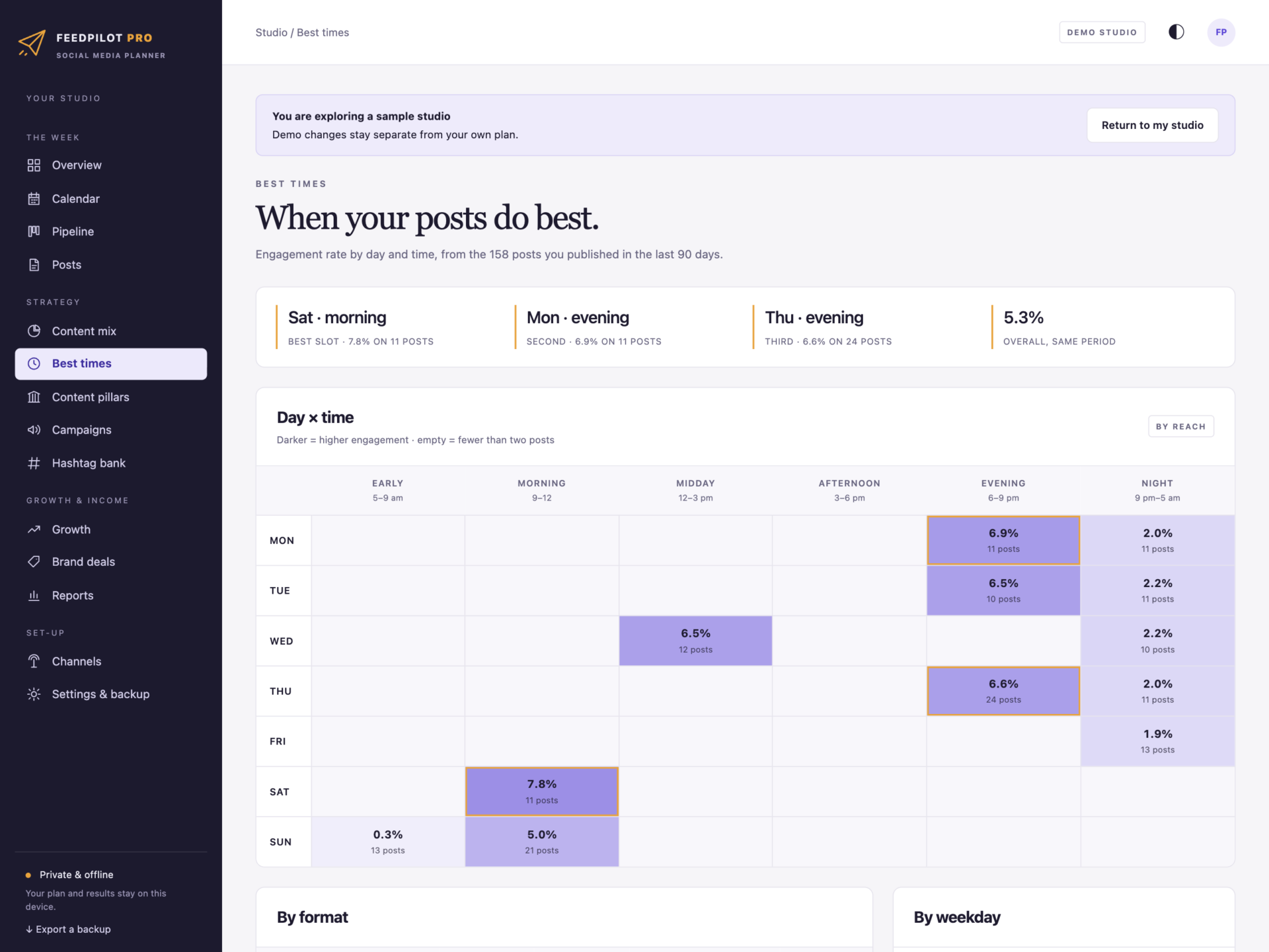 FeedPilot Pro - a screen from the app