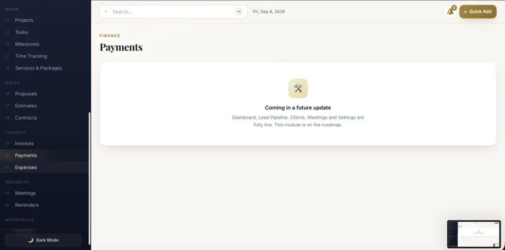 Lead Pipeline & Client CRM Pro — a screen from the app