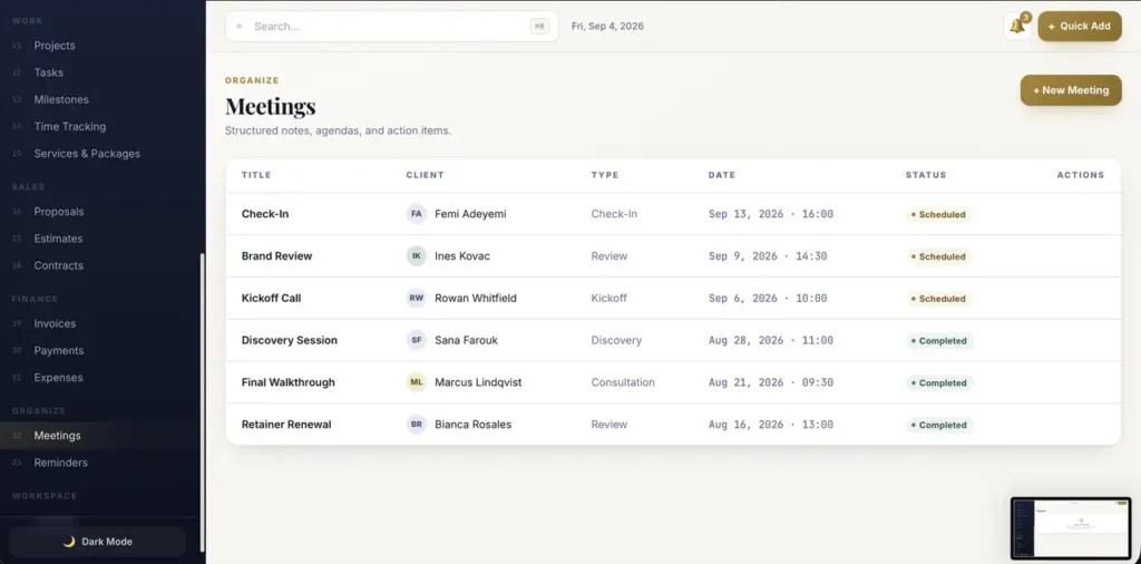 Lead Pipeline & Client CRM Pro — a screen from the app